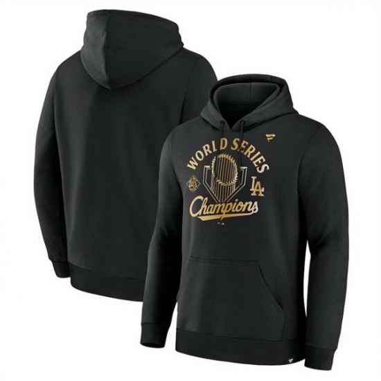 Men Los Angeles Dodgers Black 2025 World Series Champions Locker Room Parade Hoodie